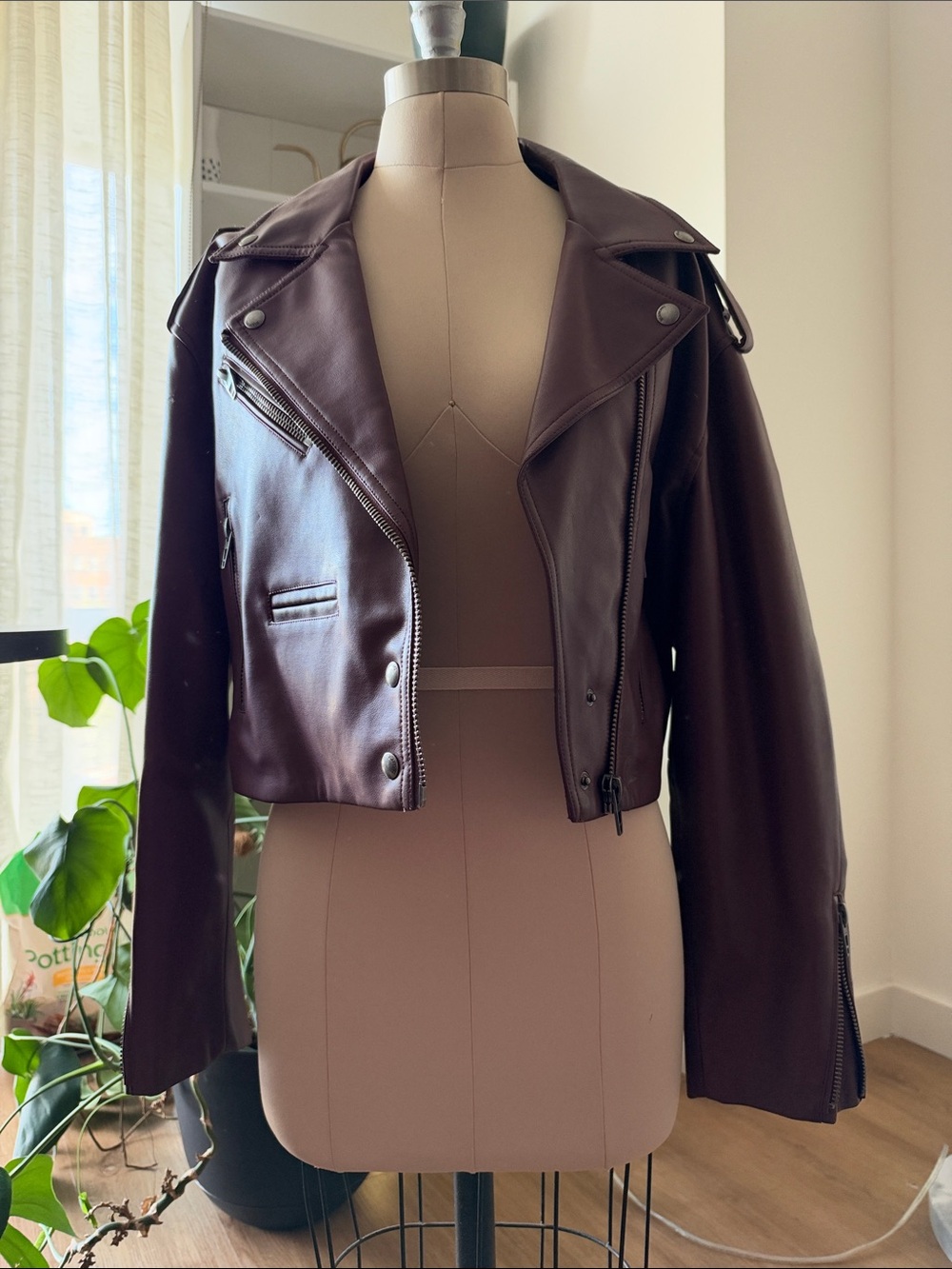 Women’s Blank NYC Faux Leather Moto Jacket (L)